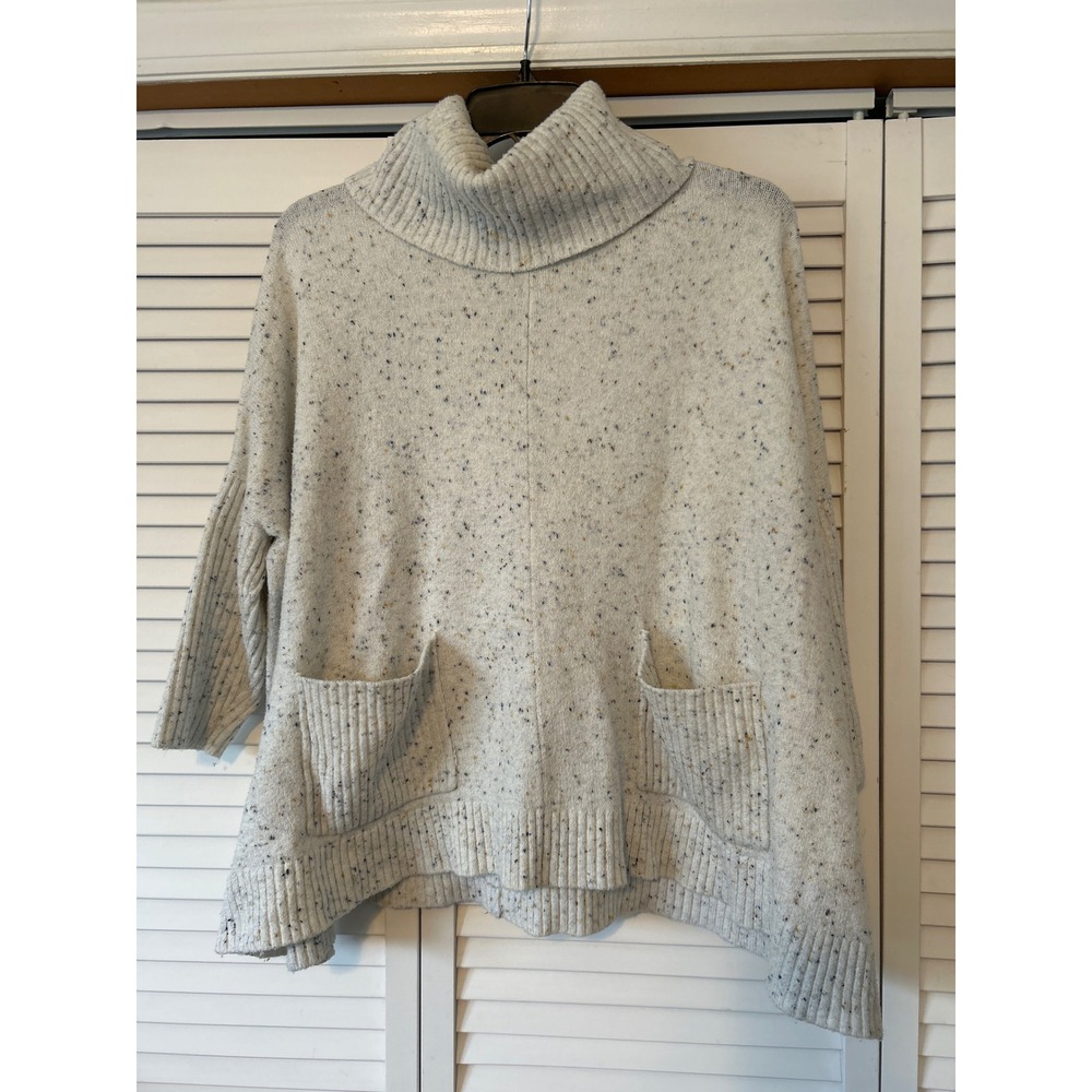 LOFT Speckled Cozy Turtleneck Sweater Women's Size S Oversized